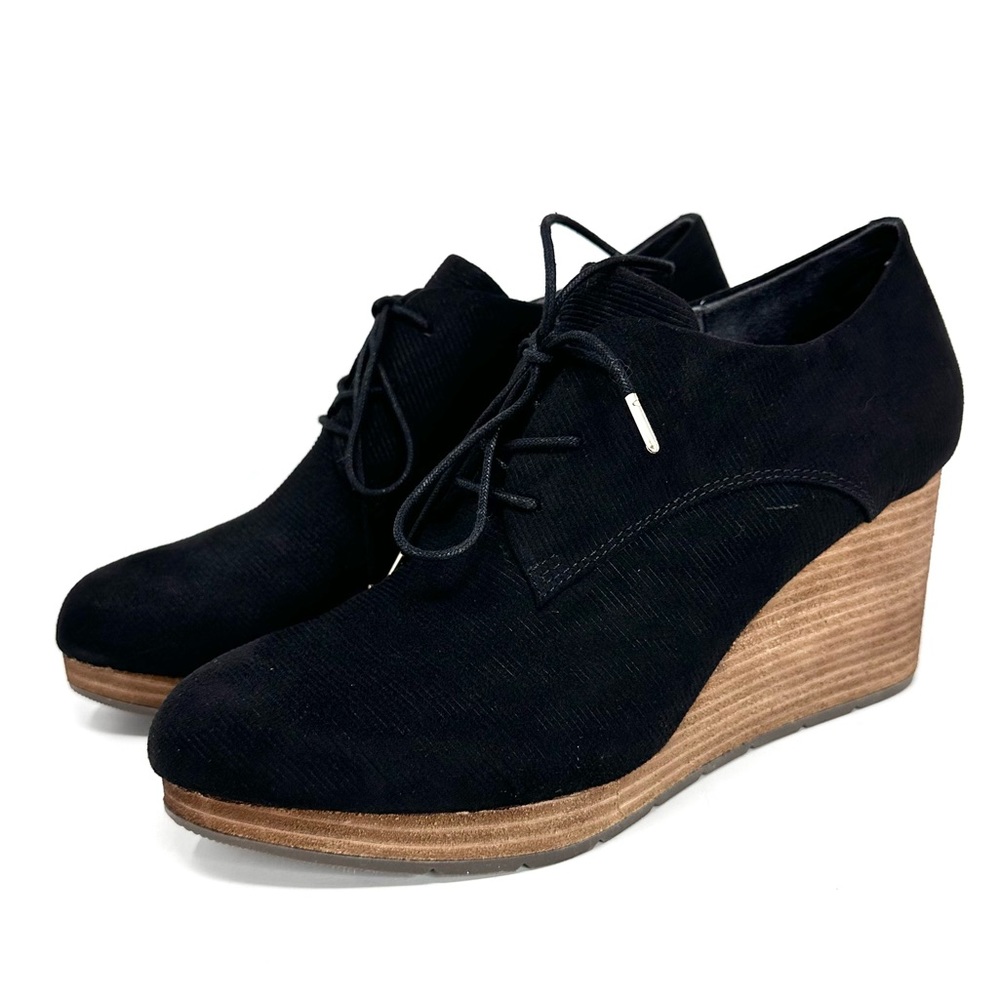 Dr. Scholl's Where To Women’s Black Corduroy Wedge Booties - Picture 8 of 10